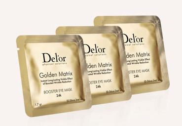 Золотая маска для кожи вокруг глаз 24k Delor